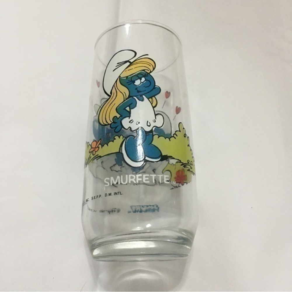 Vintage collectors Smurfette drinking glass 1982 Hardee’s collection